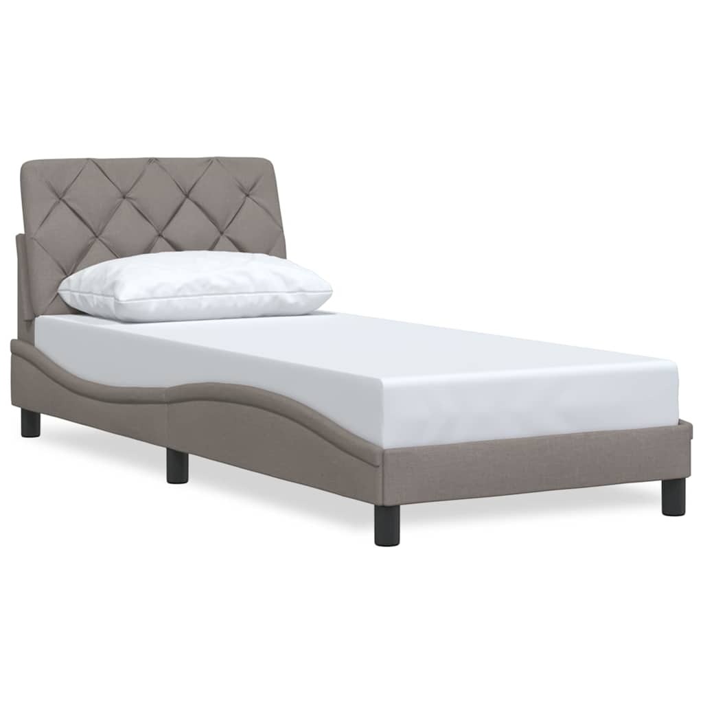 vidaXL Rama łóżka bez materaca Taupe 80x200 cm Tkanina