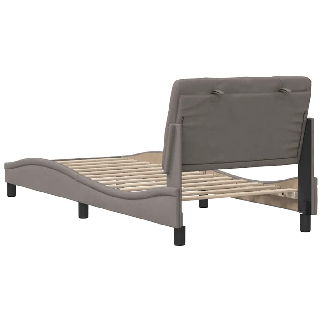 vidaXL Rama łóżka bez materaca Taupe 80x200 cm Tkanina