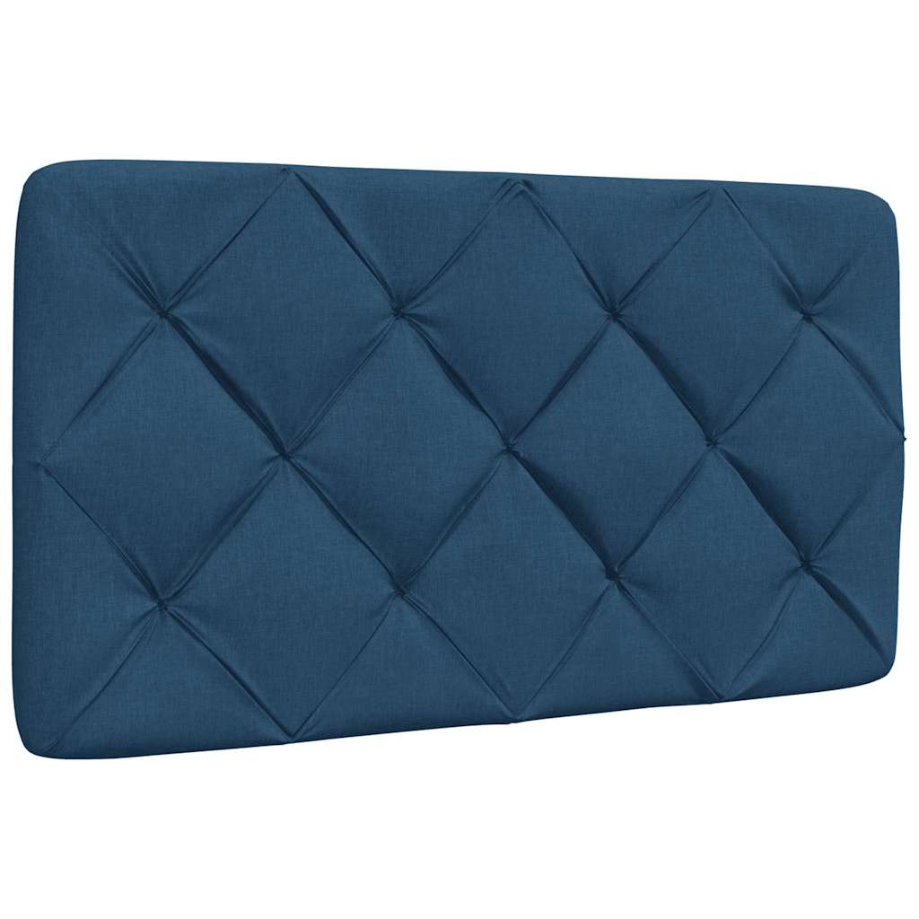 vidaXL Rama łóżka bez materaca Niebieska 90x190 cm Tkanina