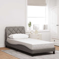 vidaXL Rama łóżka bez materaca Taupe 90x200 cm Tkanina