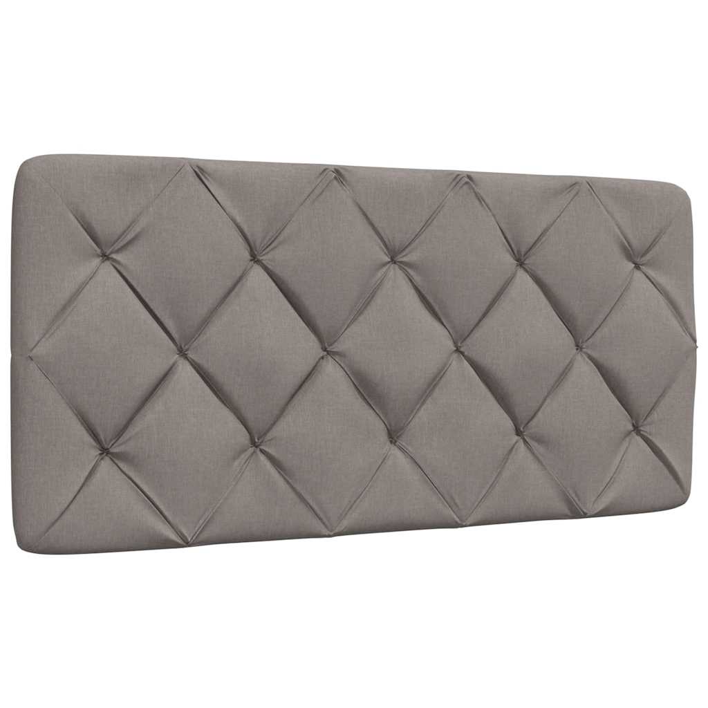 vidaXL Rama łóżka bez materaca, taupe, 100x200 cm, obita tkaniną