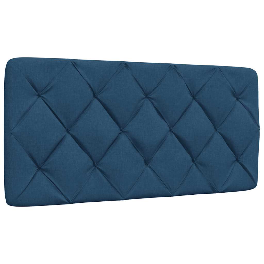 vidaXL Rama łóżka bez materaca Niebieska 100x200 cm Tkanina