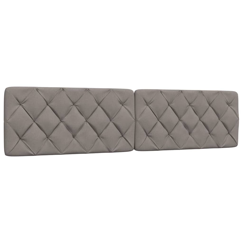 vidaXL Rama łóżka bez materaca, taupe, 200x200 cm, obita tkaniną
