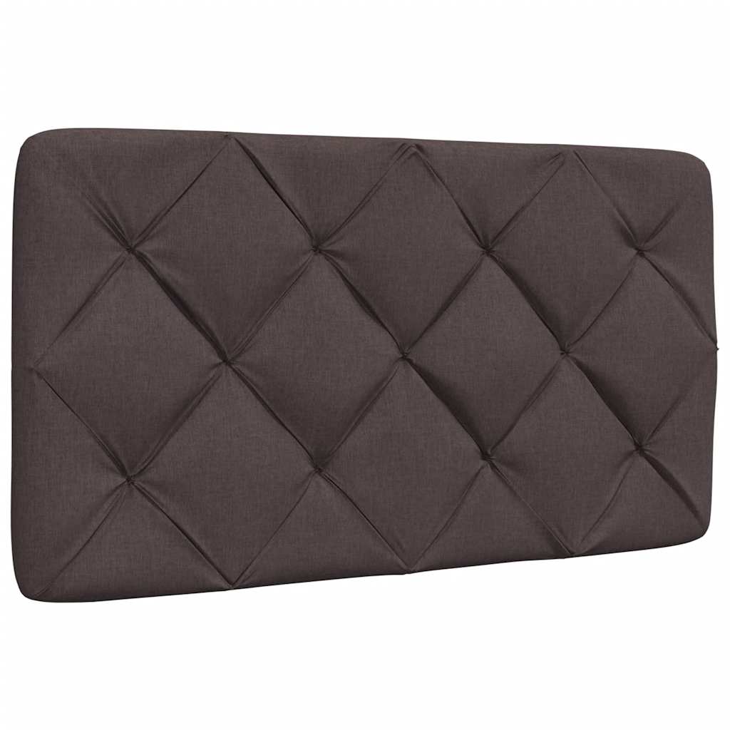 vidaXL Rama łóżka z LED bez materaca Ciemny brąz 90x190 cm Tkanina