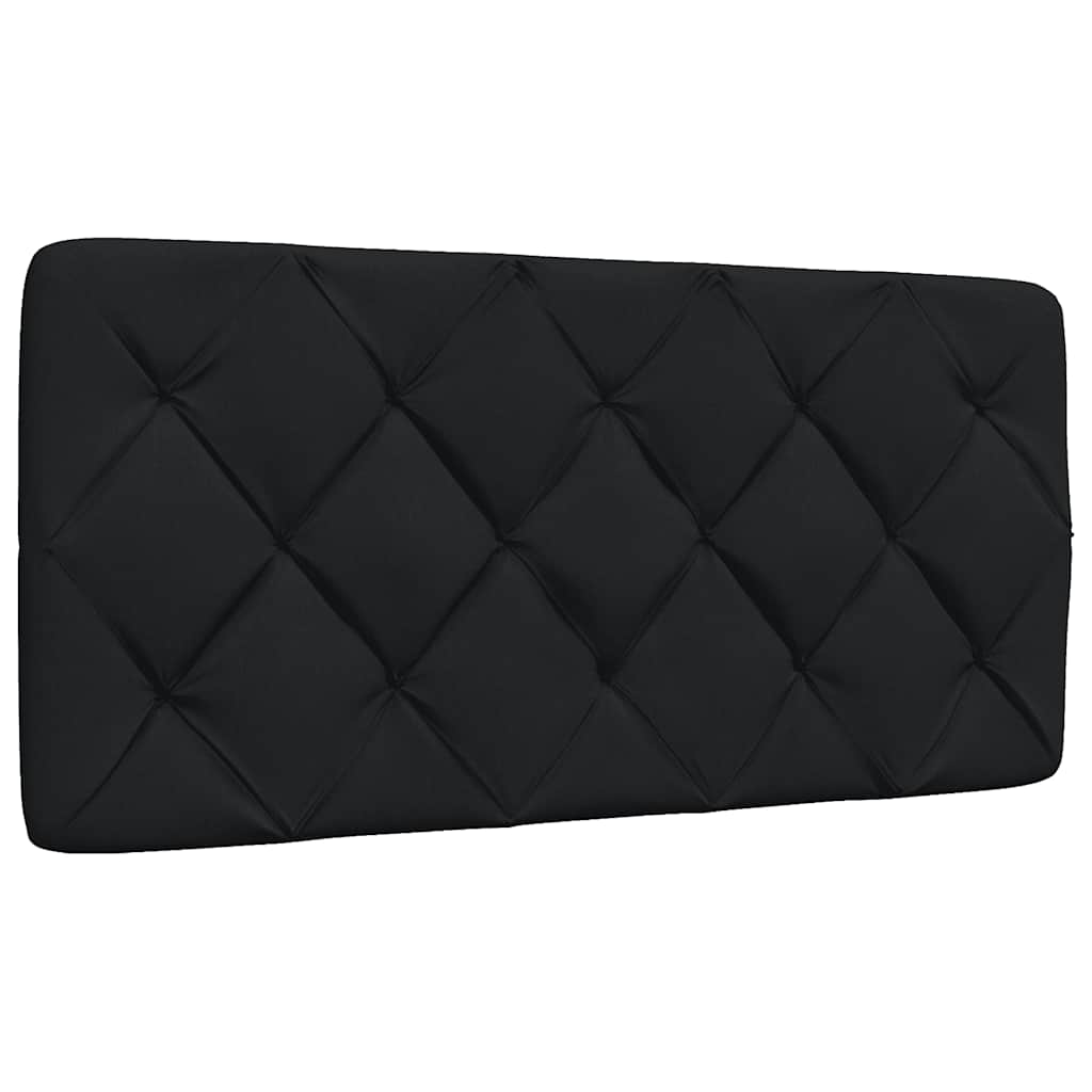 vidaXL Rama łóżka z LED bez materaca Czarna 100x200 cm Tkanina