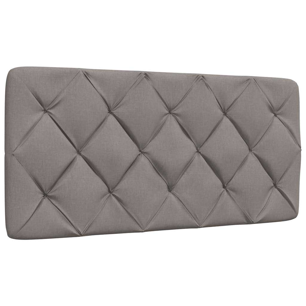 vidaXL Rama łóżka z LED bez materaca Taupe 100x200 cm Tkanina