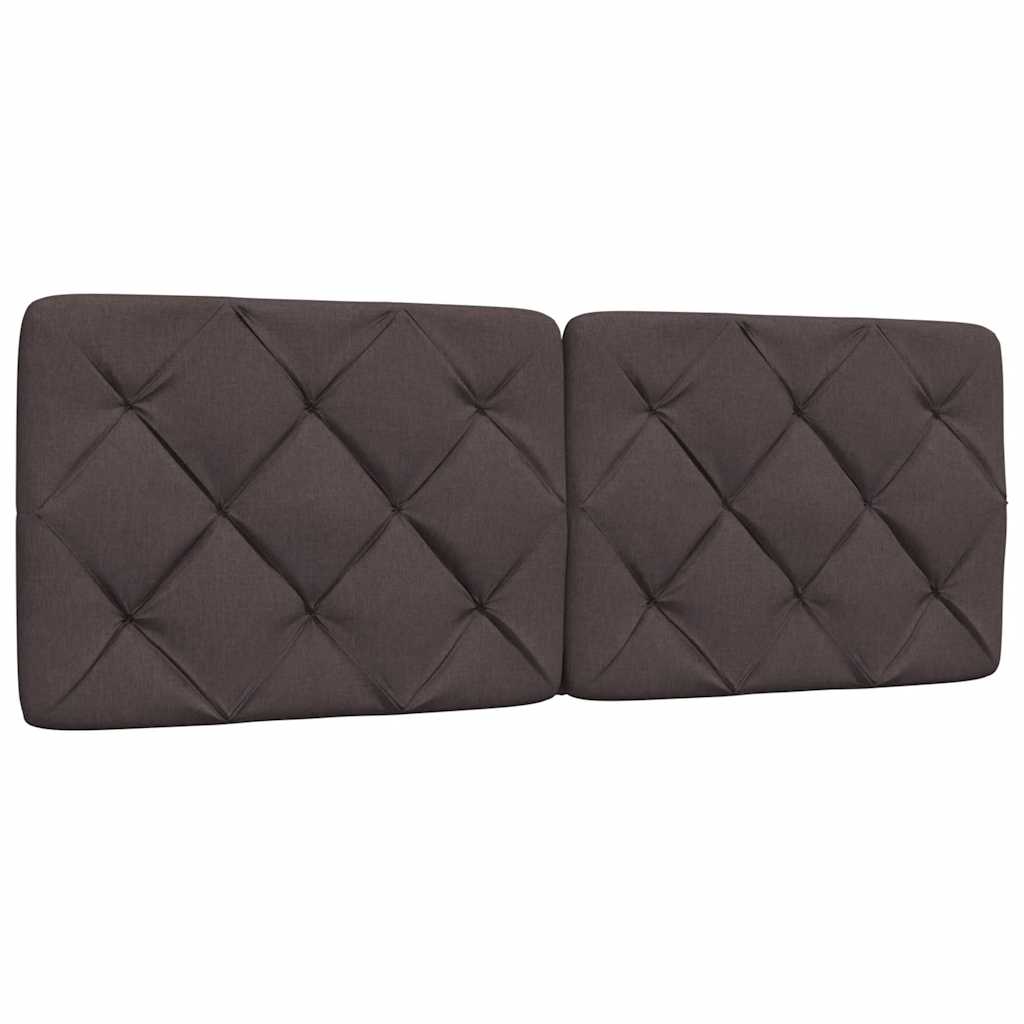 vidaXL Rama łóżka z LED bez materaca Ciemny brąz 120x200 cm Tkanina