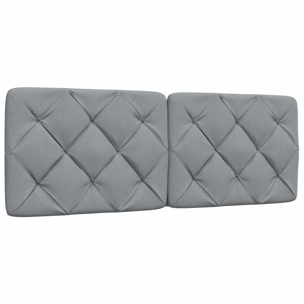vidaXL Rama łóżka z LED bez materaca Jasnoszary 140x190cm