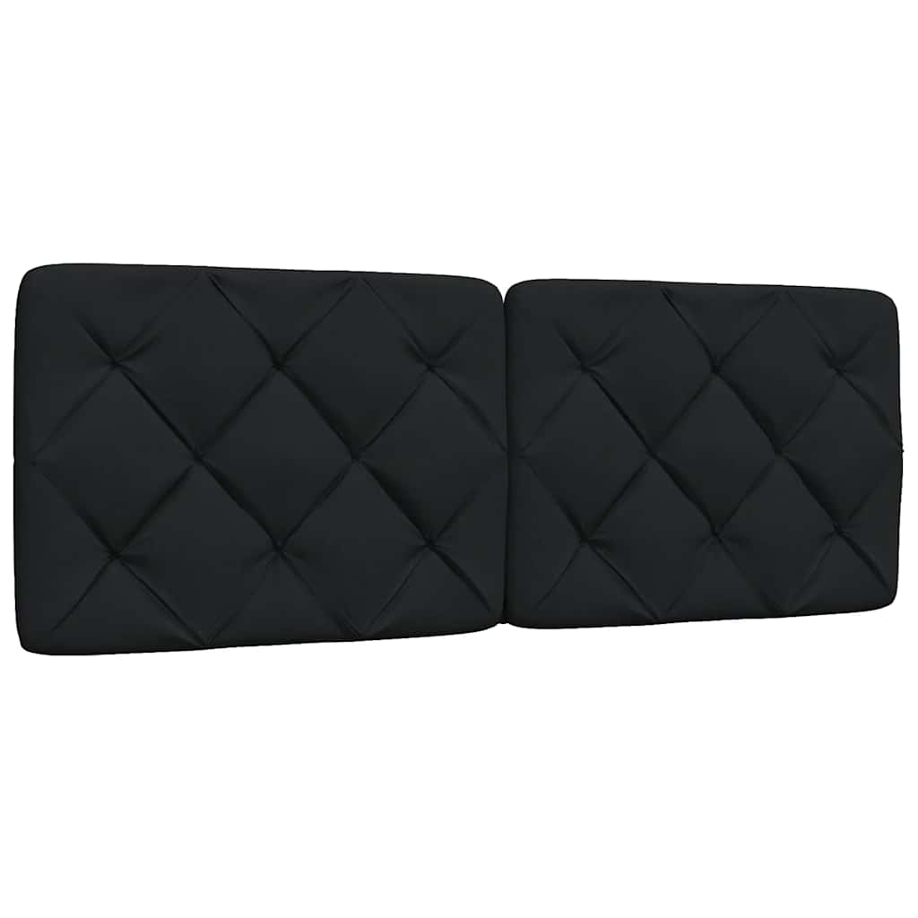 vidaXL Rama łóżka z LED bez materaca Czarna 140x190 cm tkanina