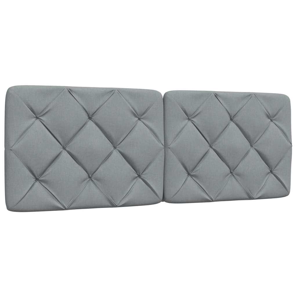 vidaXL Rama łóżka z LED bez materaca Jasnoszary 140x200 cm Tkanina