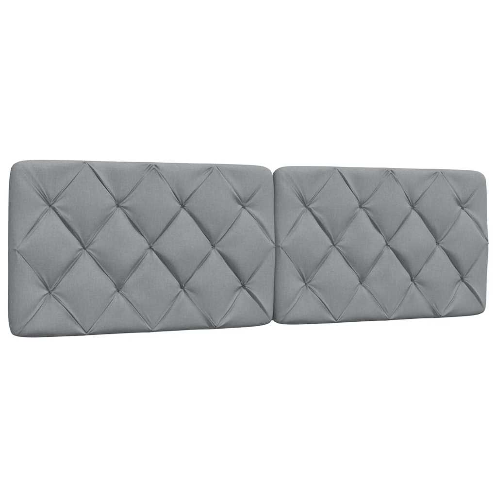 vidaXL Rama łóżka z LED bez materaca Jasnoszary 160x200 cm Tkanina