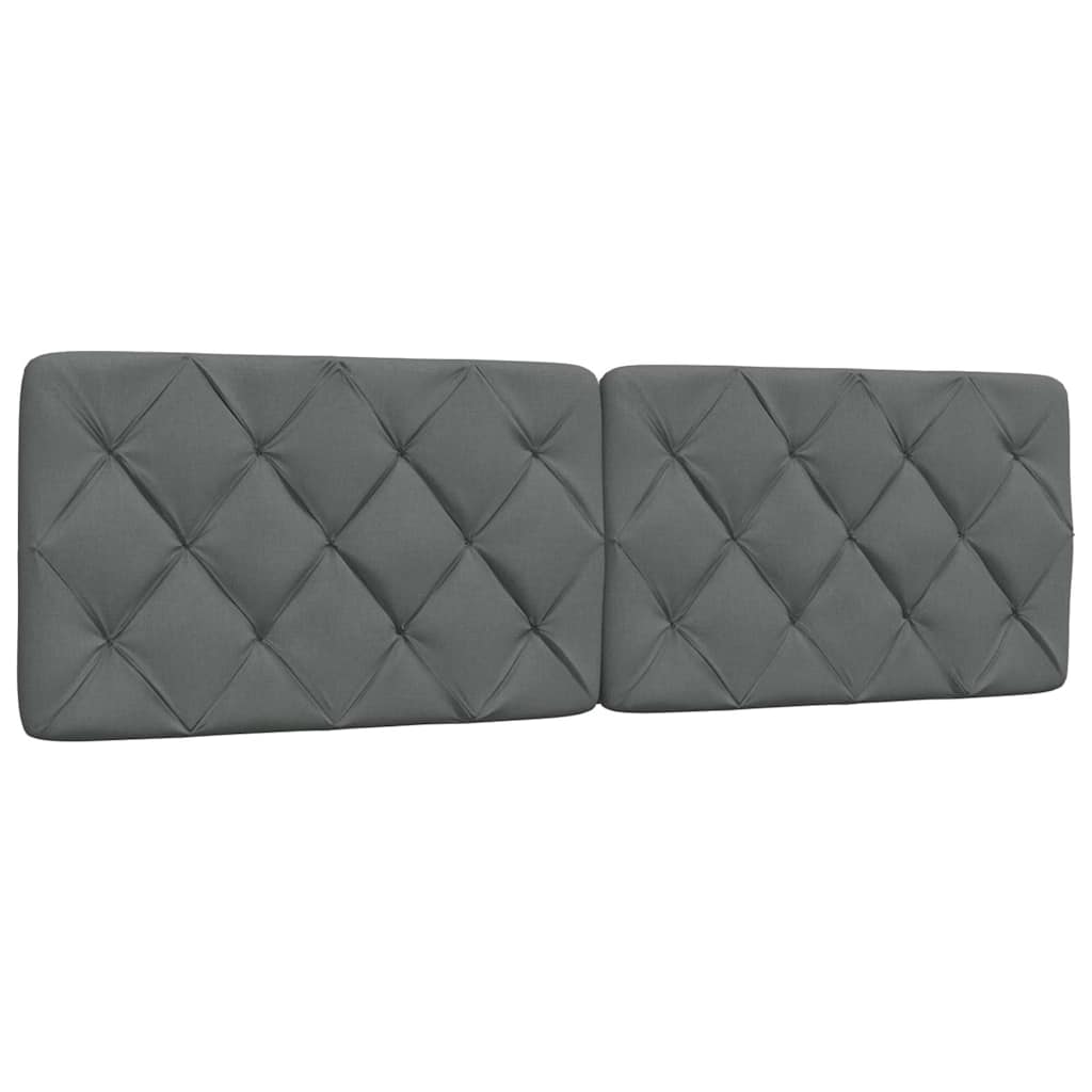 vidaXL Rama łóżka z LED bez materaca Ciemnoszara 160x200 cm Tkanina