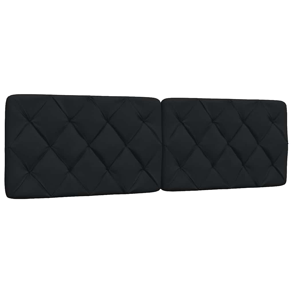 vidaXL Rama łóżka z LED bez materaca Czarna 160x200 cm tkanina