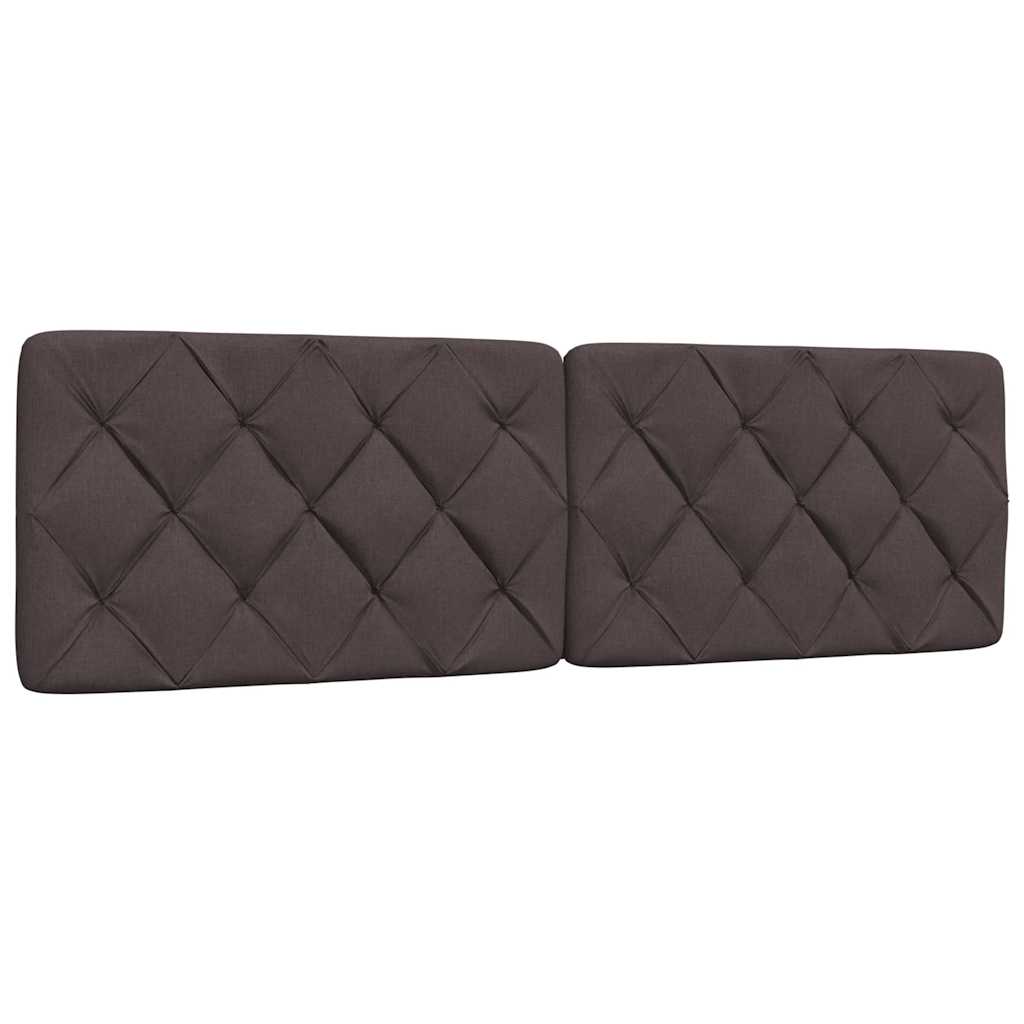 vidaXL Rama łóżka z LED bez materaca Ciemny brąz 160x200 cm Tkanina