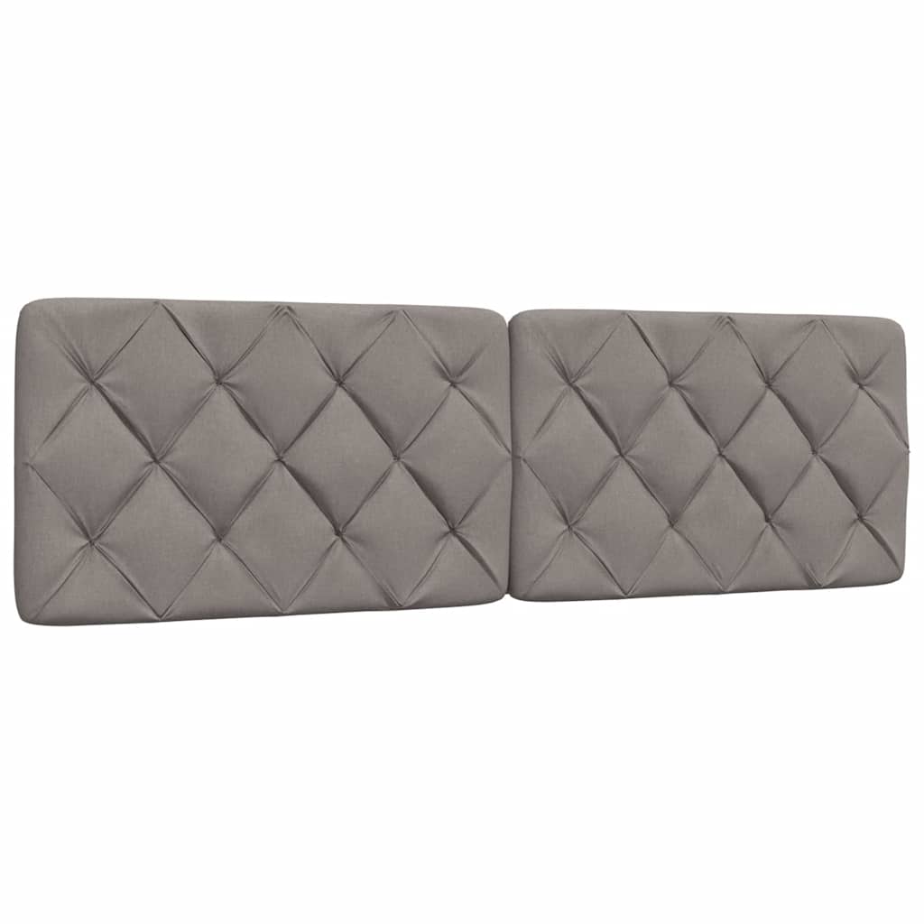 vidaXL Rama łóżka z LED bez materaca Taupe 160x200 cm Tkanina