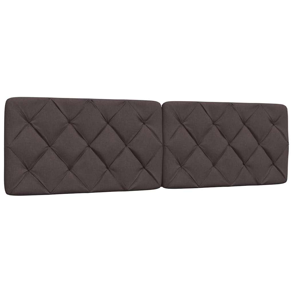 vidaXL Rama łóżka z LED bez materaca Ciemny brąz 180x200 cm Tkanina