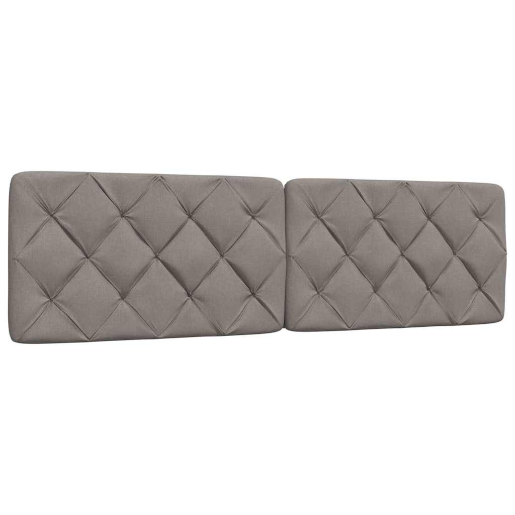vidaXL Rama łóżka z LED bez materaca Taupe 180x200 cm Tkanina