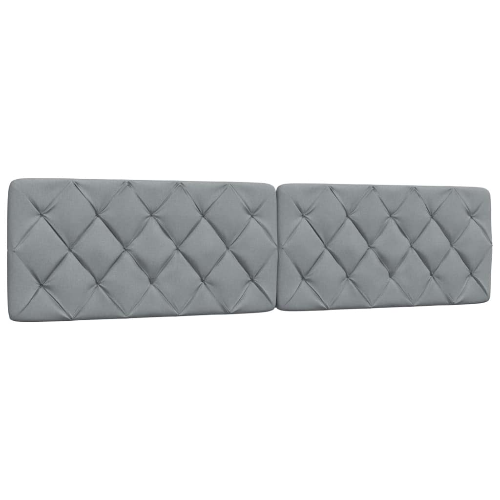 vidaXL Rama łóżka z LED bez materaca Jasnoszary 200x200cm