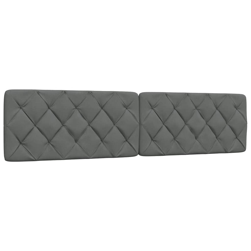 vidaXL Rama łóżka z LED bez materaca Ciemnoszara 200x200 cm Tkanina