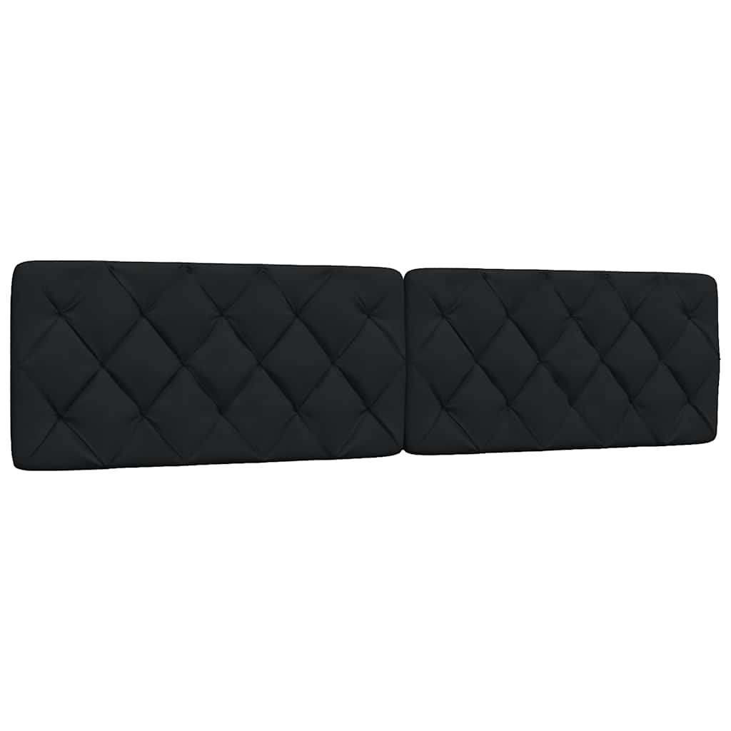 vidaXL Rama łóżka z LED bez materaca Czarna 200x200 cm tkanina