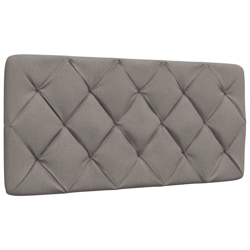 vidaXL Łóżko z materacem, taupe, 100x200 cm, obite tkaniną