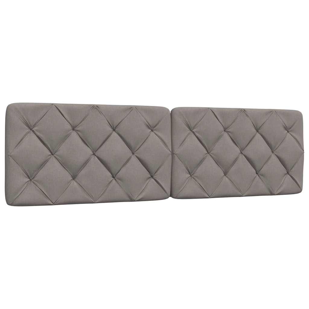 vidaXL Łóżko z materacem, taupe, 200x200 cm, obite tkaniną