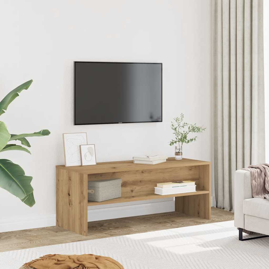 vidaXL Szafka TV, dąb artisan, 100x40x40 cm, materiał drewnopochodny
