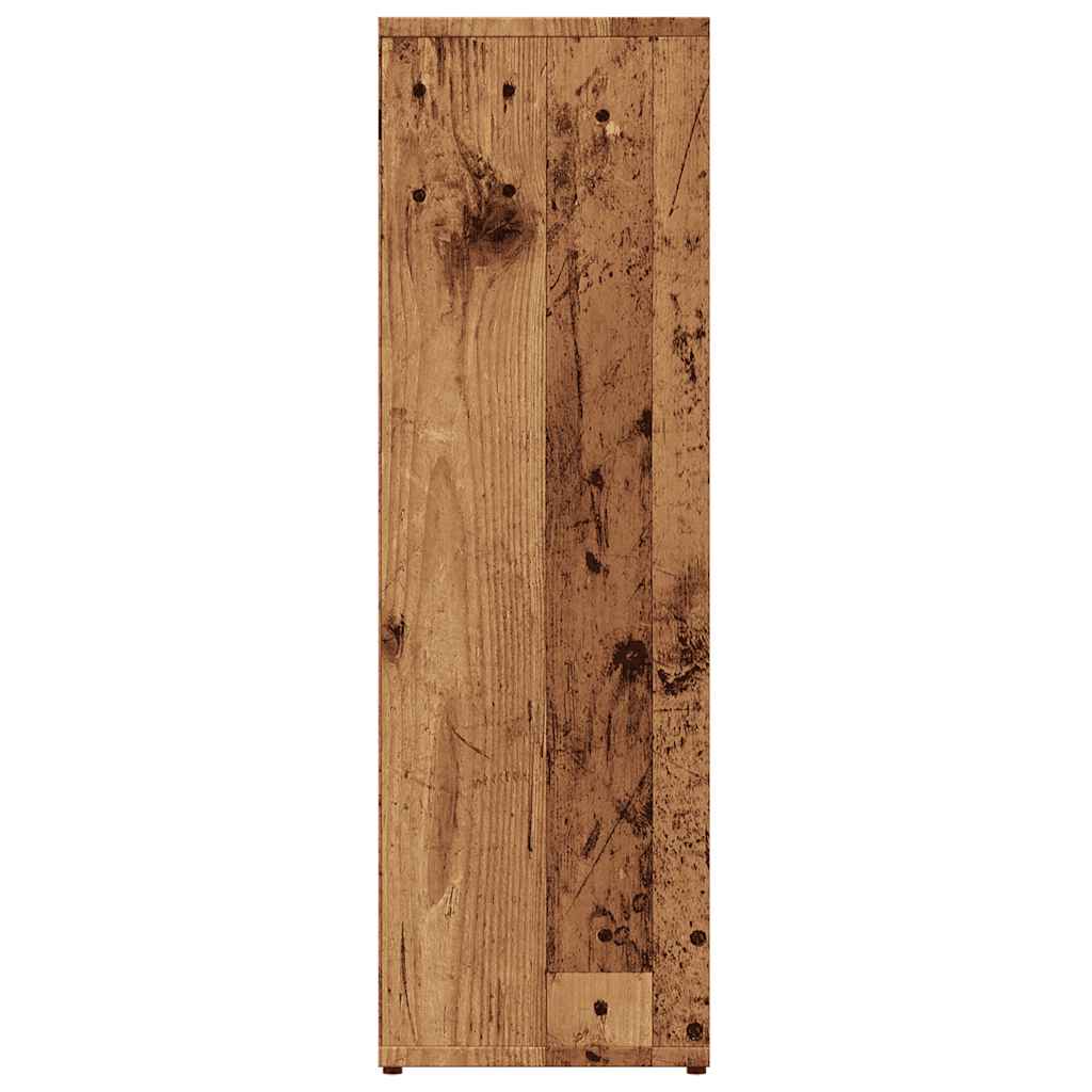 vidaXL Szafka na książki, stare drewno, 50x25x80 cm