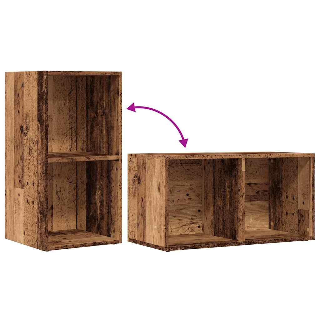 vidaXL LP Skrzynia, stare drewno, 69,5x34x36 cm