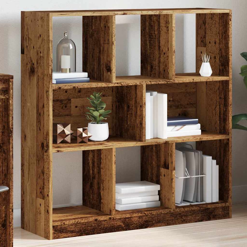 vidaXL Regał na książki, stare drewno, 97,5x29,5x100 cm