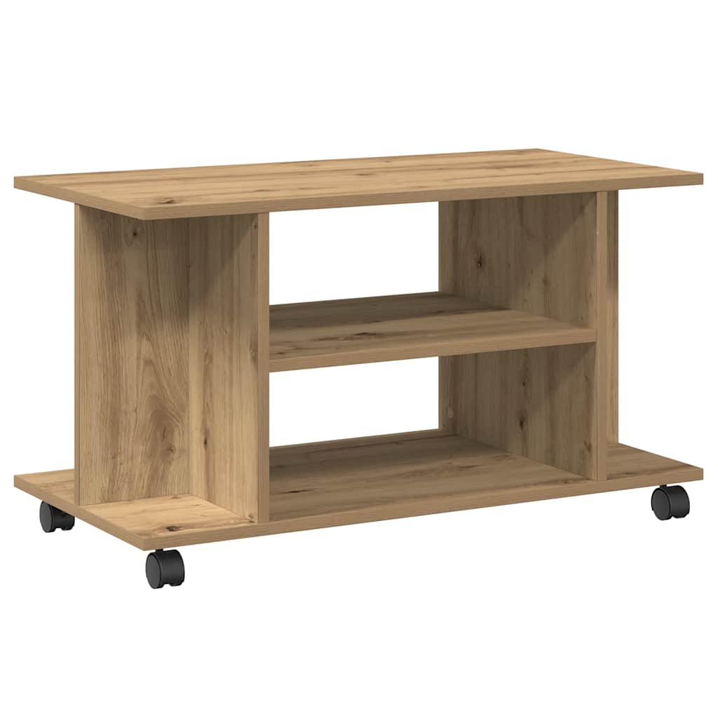 vidaXL Szafka pod TV, dąb artisan, 80x40x45cm, materiał drewnopochodny