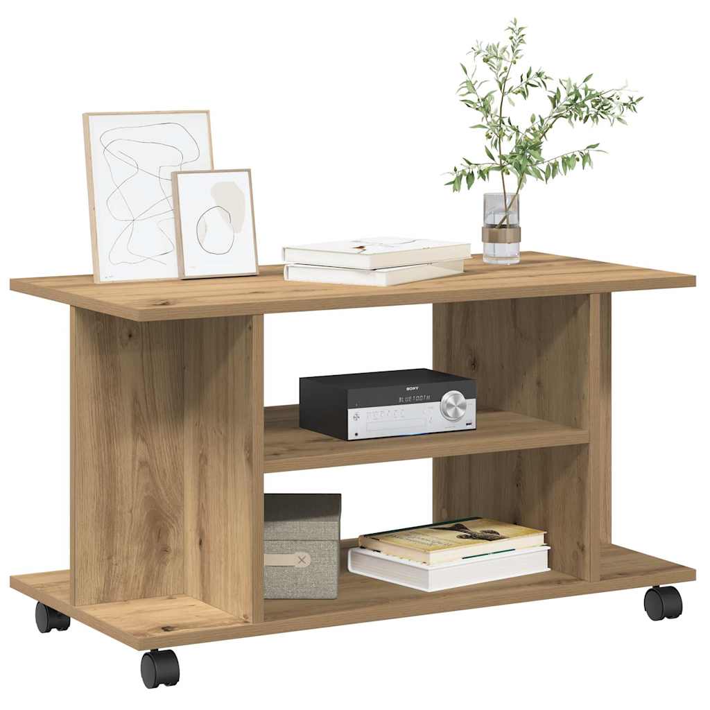 vidaXL Szafka pod TV, dąb artisan, 80x40x45cm, materiał drewnopochodny