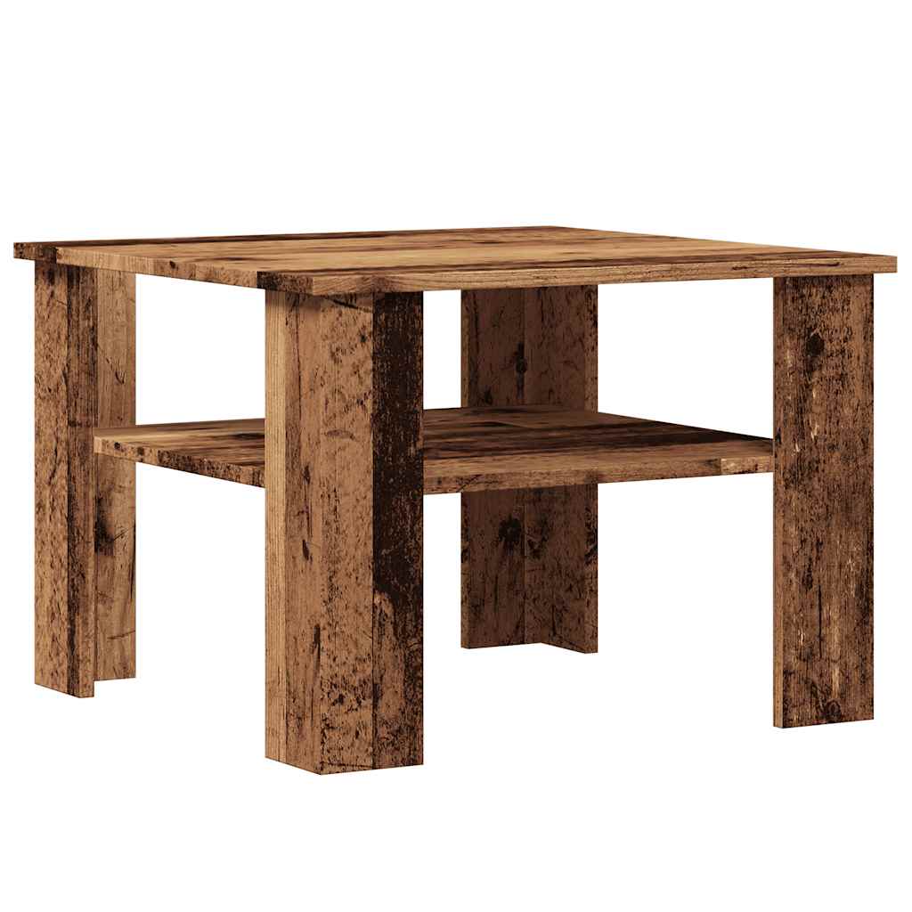 vidaXL Stolik kawowy stare drewno 60x60x42 cm materiał drewnopochodny
