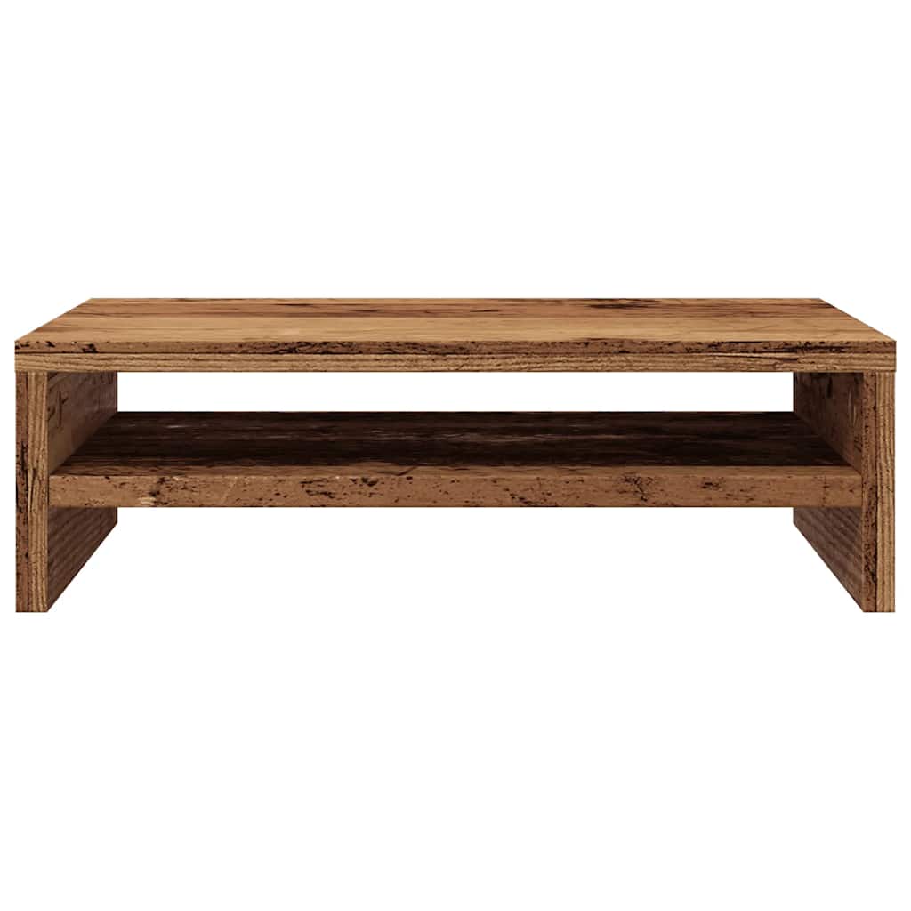 vidaXL Podstawka pod monitor, stare drewno, 42x24x13 cm