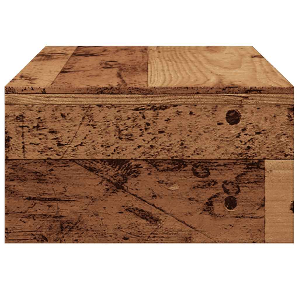 vidaXL Podstawka pod monitor, stare drewno, 42x24x13 cm