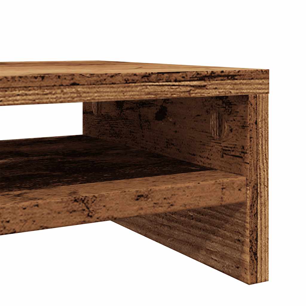 vidaXL Podstawka pod monitor, stare drewno, 42x24x13 cm