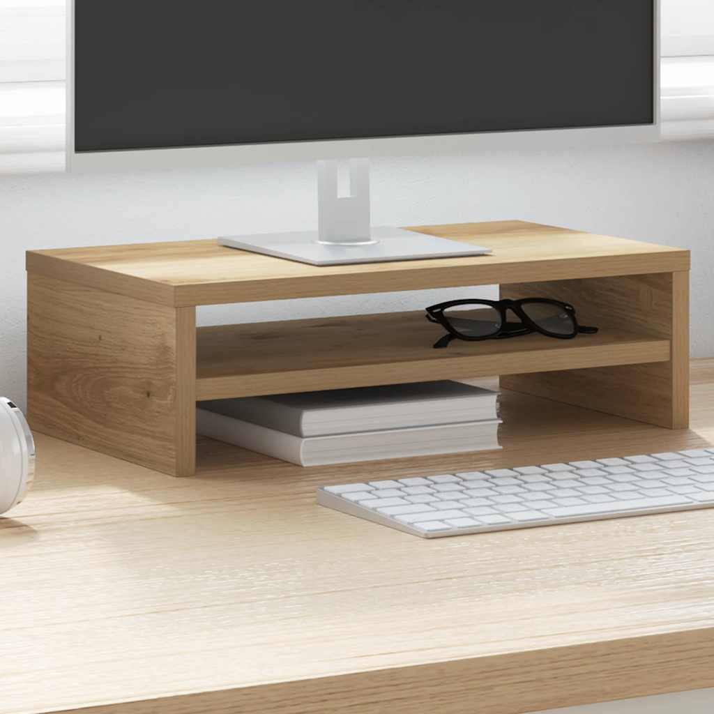 vidaXL Podstawka pod monitor, dąb artisan, 42x24x13 cm