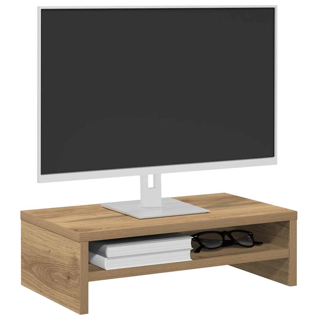 vidaXL Podstawka pod monitor, dąb artisan, 42x24x13 cm