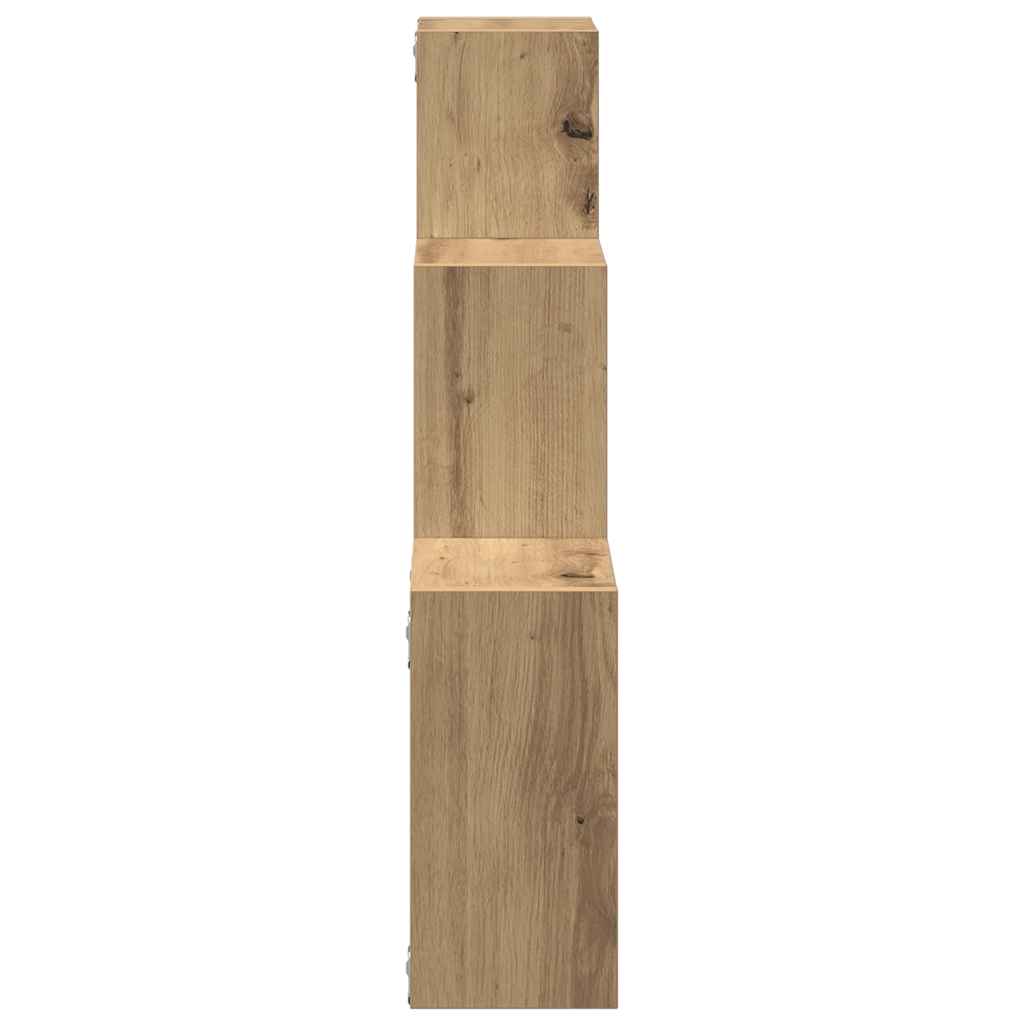 vidaXL Półki ścienne kostki, kolor dąb artisan, 68x15x68 cm