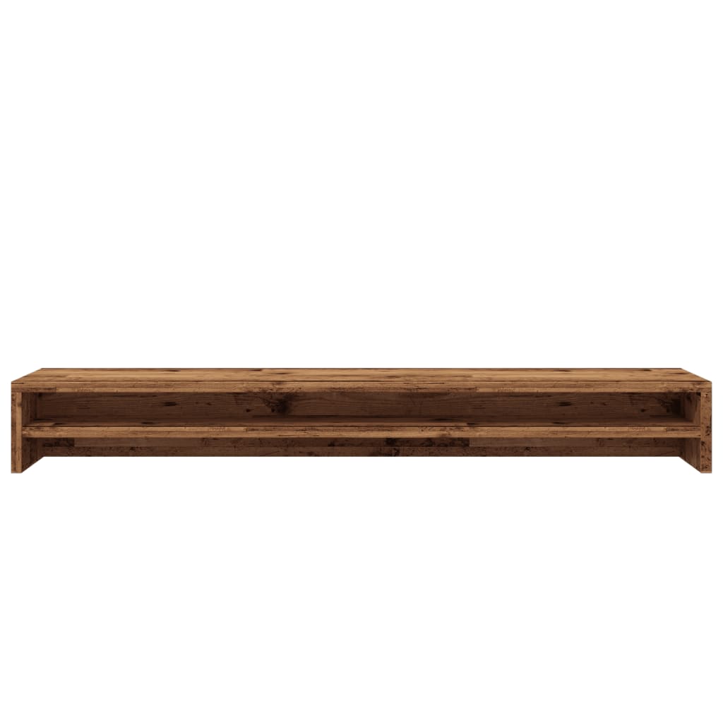 vidaXL Półka pod monitor, kolor starego drewna, 100x24x13 cm