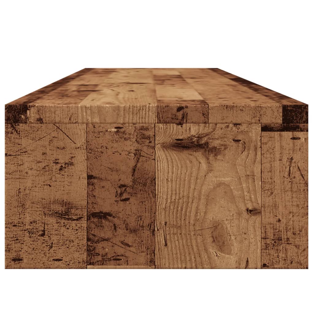 vidaXL Półka pod monitor, kolor starego drewna, 100x24x13 cm