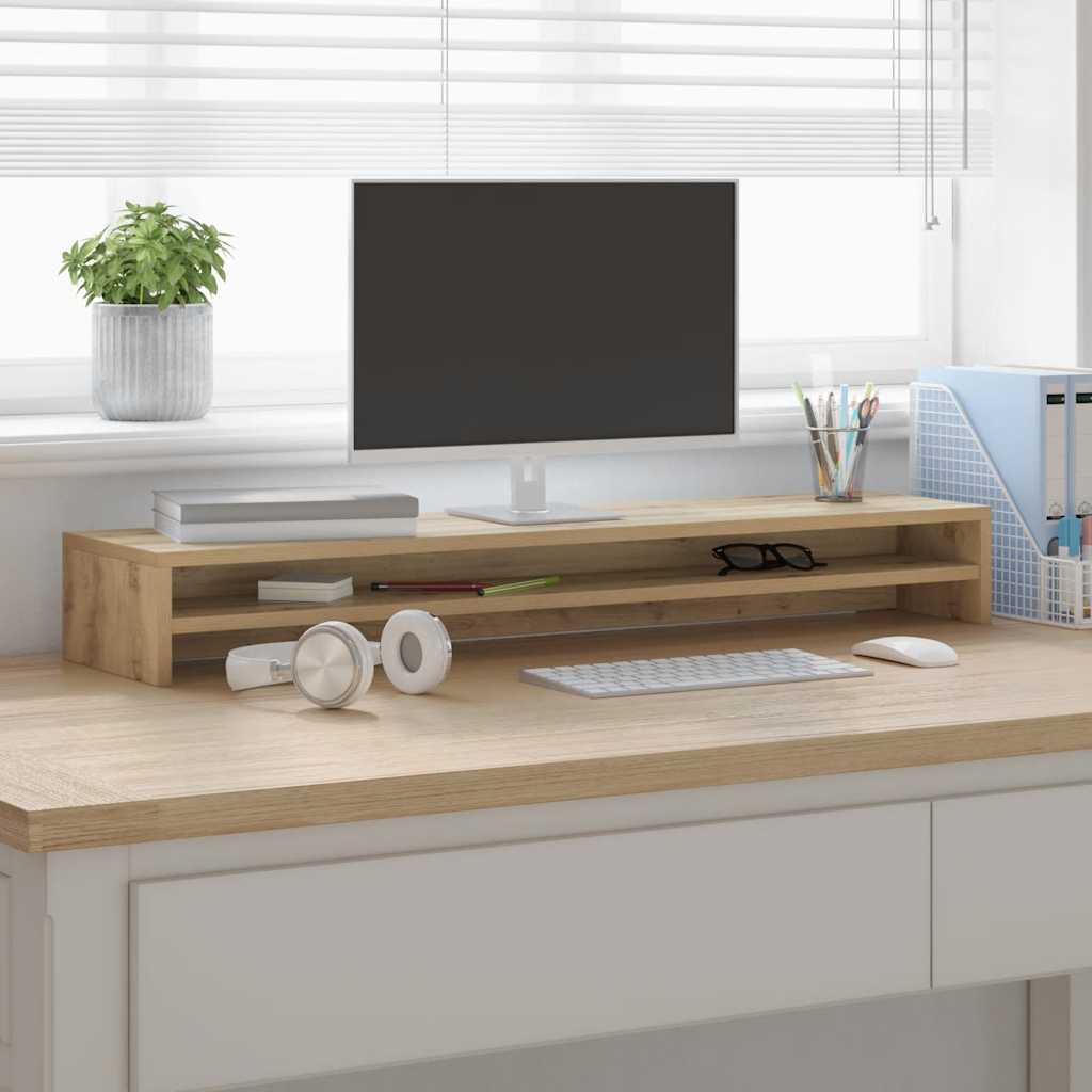 vidaXL Podstawka pod monitor Artisan Oak 100x24x13 cm Drewno konstrukcyjne
