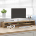 vidaXL Podstawka pod monitor Artisan Oak 100x24x13 cm Drewno konstrukcyjne