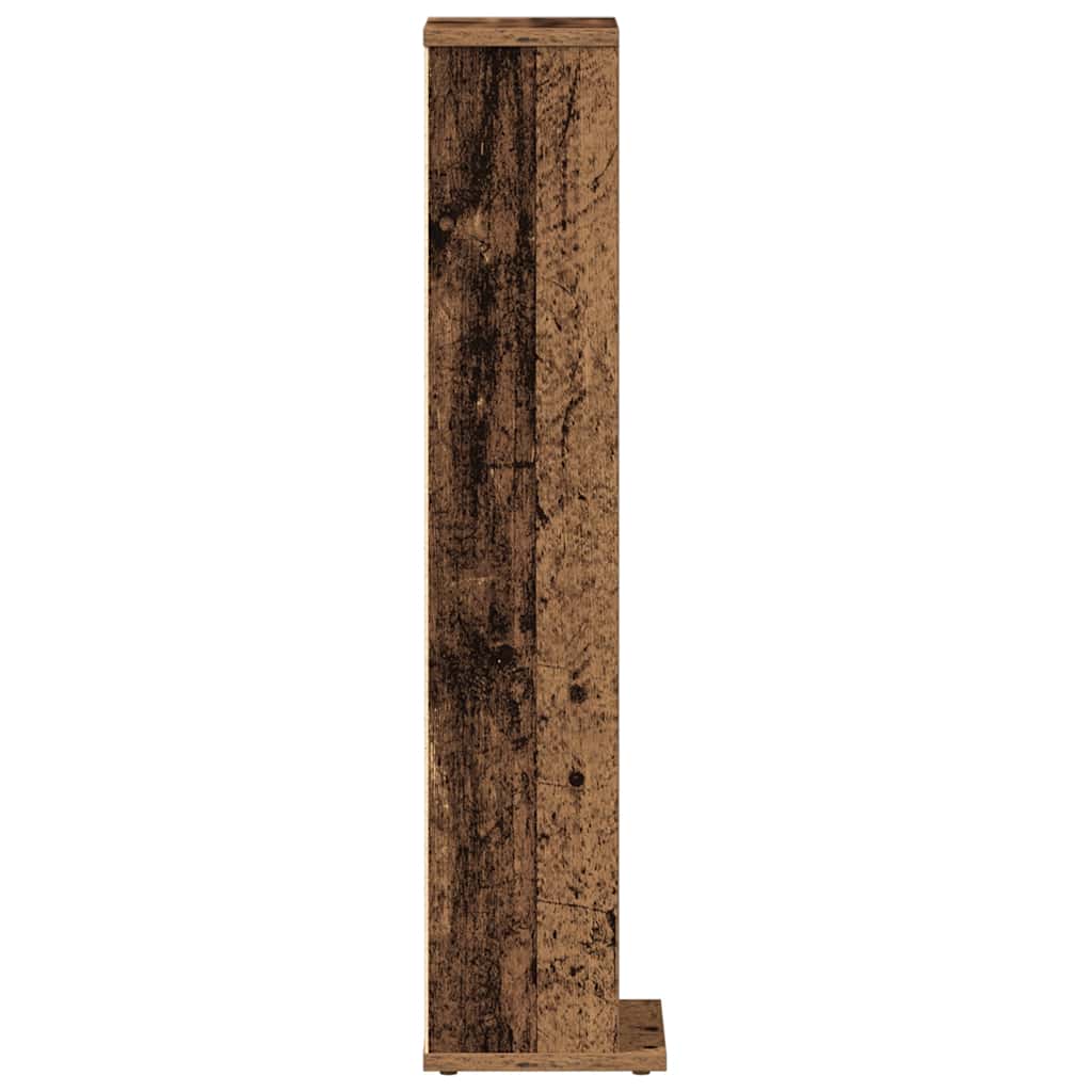 vidaXL Szafka na CD, stare drewno, 21x20x88cm, materiał drewnopochodny