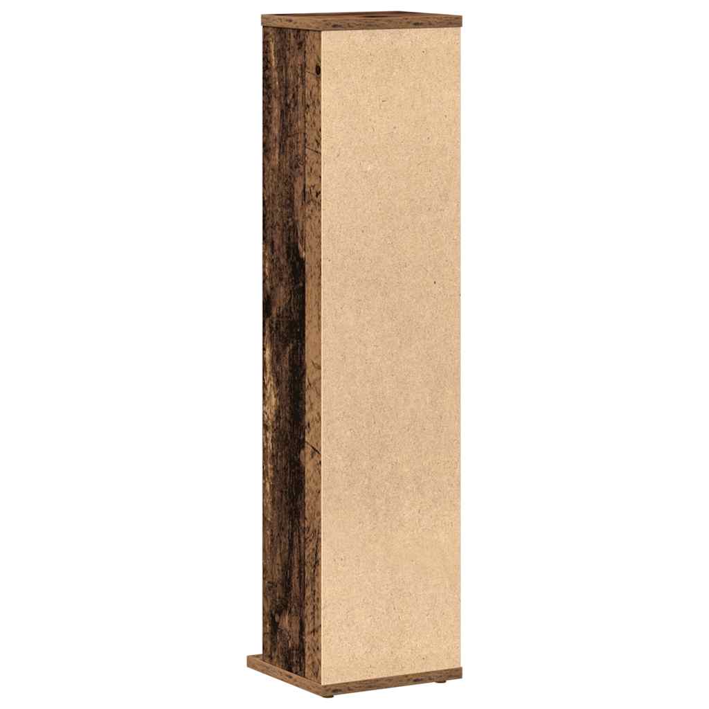 vidaXL Szafka na CD, stare drewno, 21x20x88cm, materiał drewnopochodny
