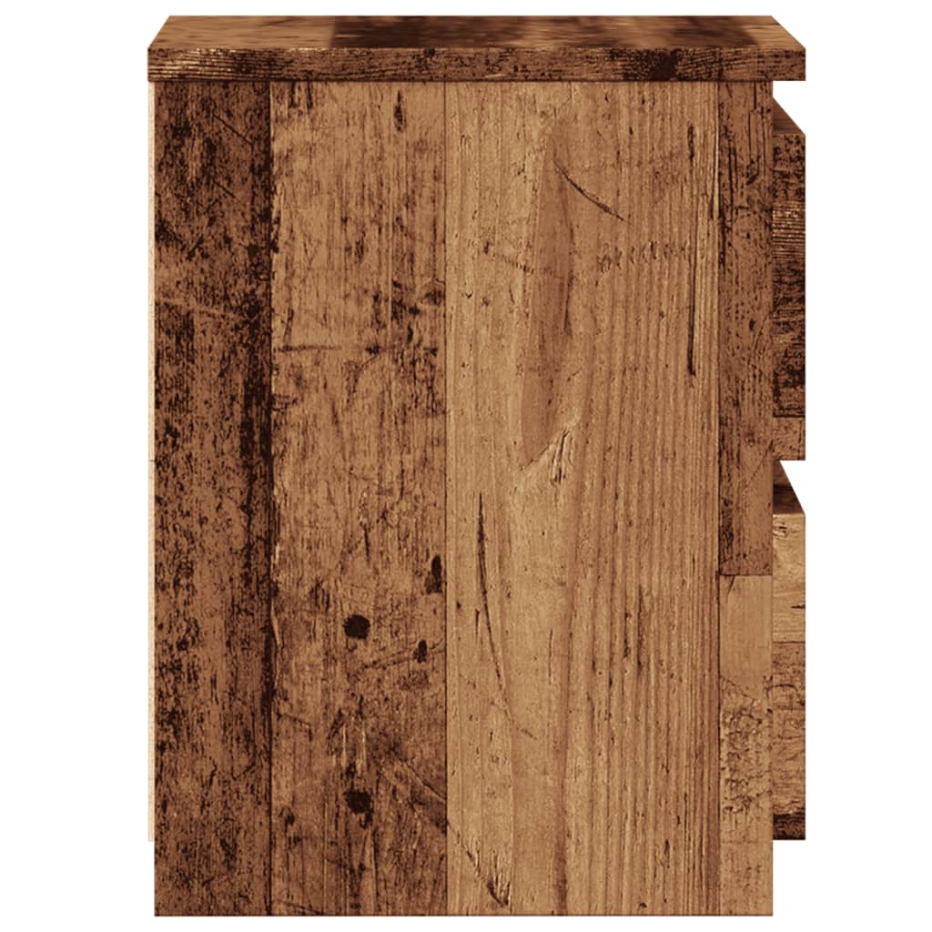 vidaXL Szafka nocna, stare drewno 30x30x40 cm, materiał drewnopochodny