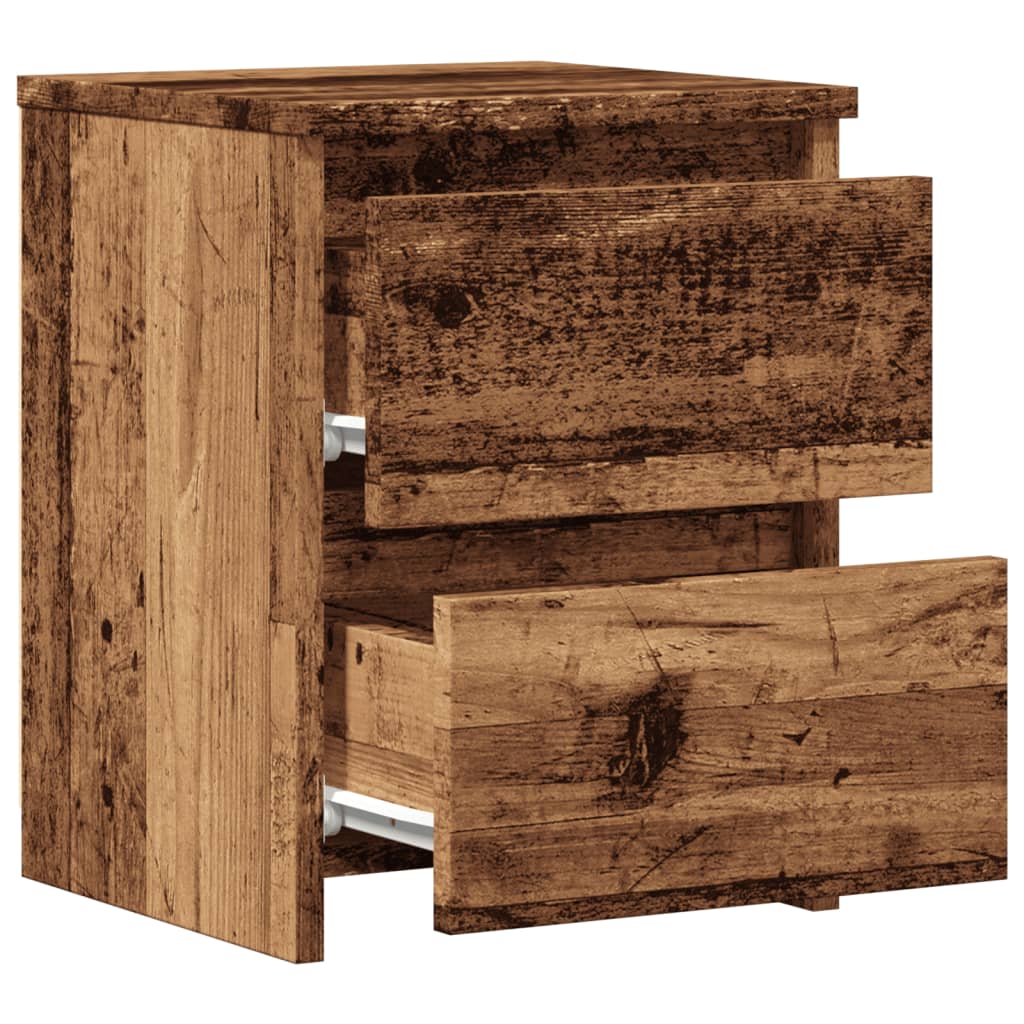vidaXL Szafka nocna, stare drewno 30x30x40 cm, materiał drewnopochodny