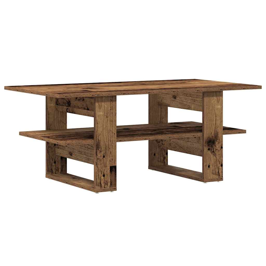 vidaXL Stolik kawowy, stare drewno, 102x55x42 cm