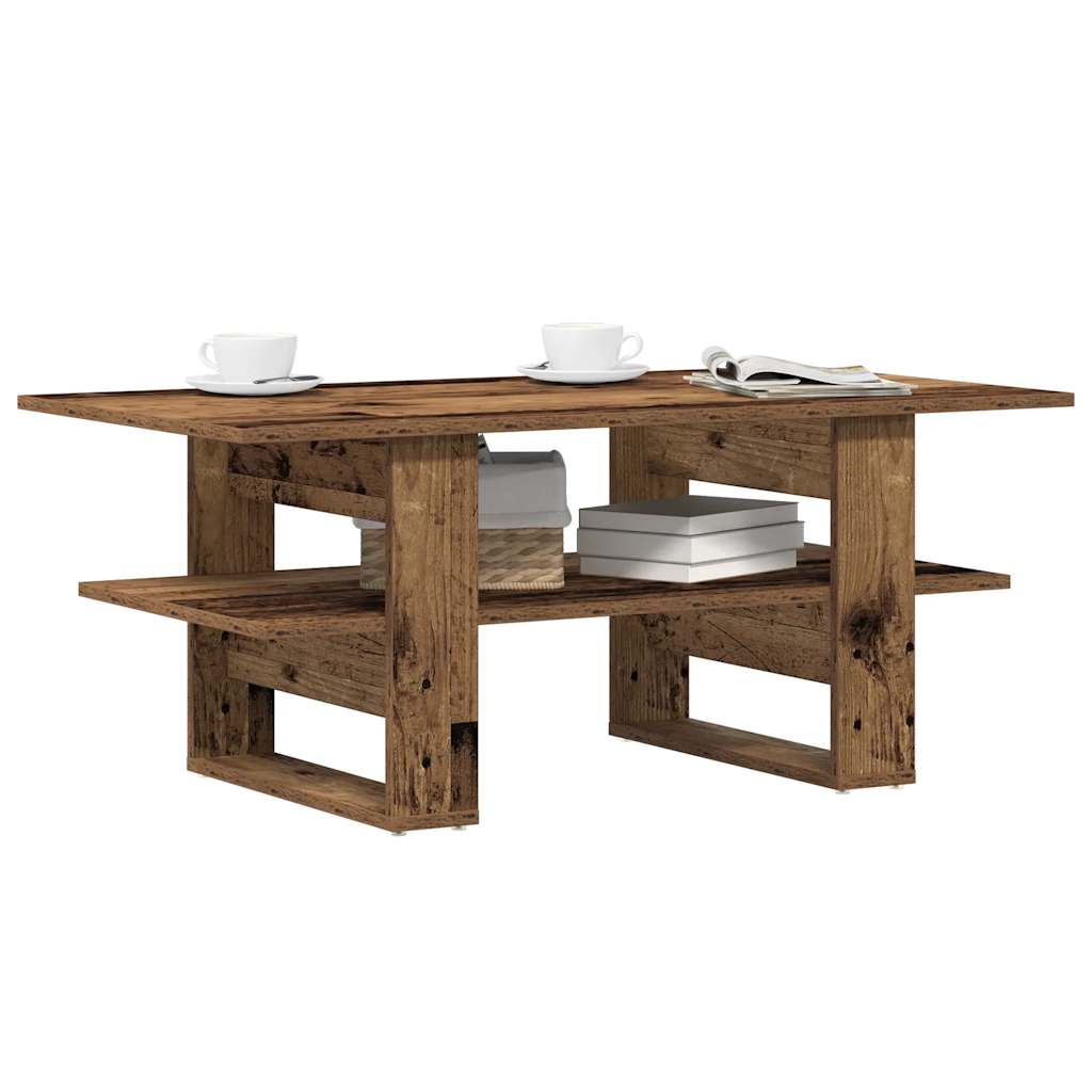 vidaXL Stolik kawowy, stare drewno, 102x55x42 cm