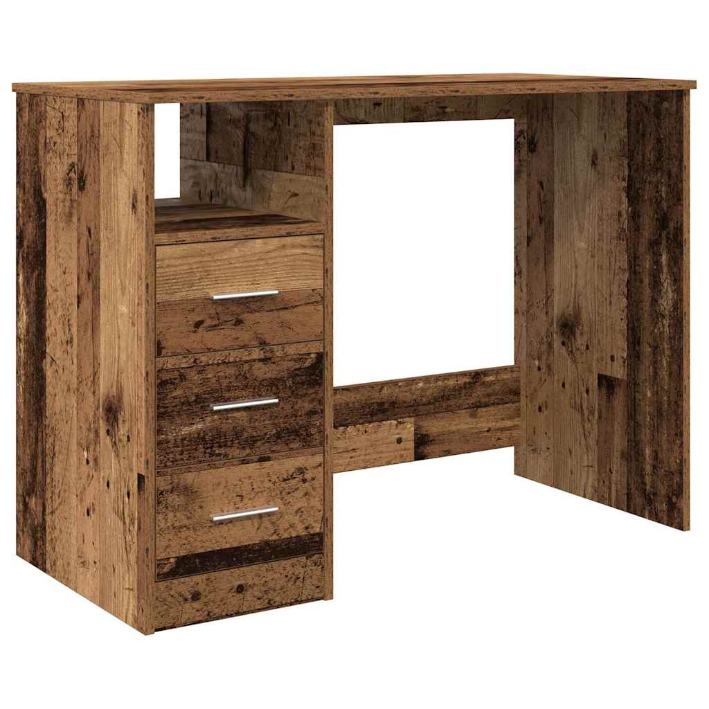 vidaXL Biurko, stare drewno, 102x50x76 cm, materiał drewnopochodny
